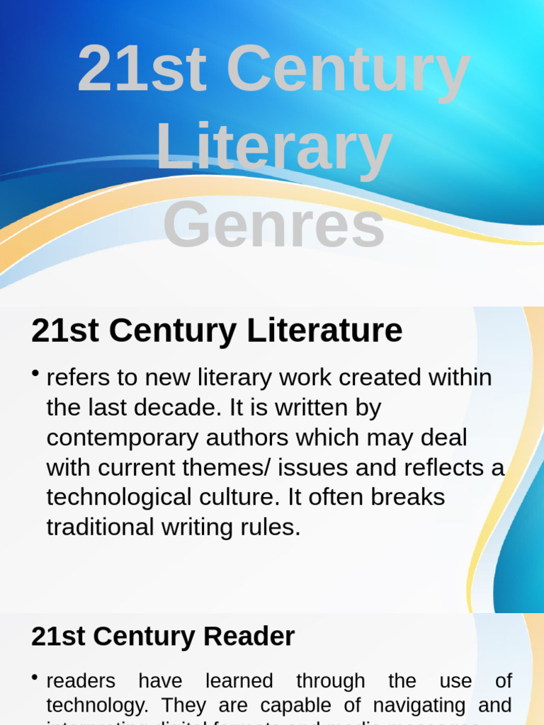 21st Century Literary Genres Explained | PDF | Poetry | Narrative