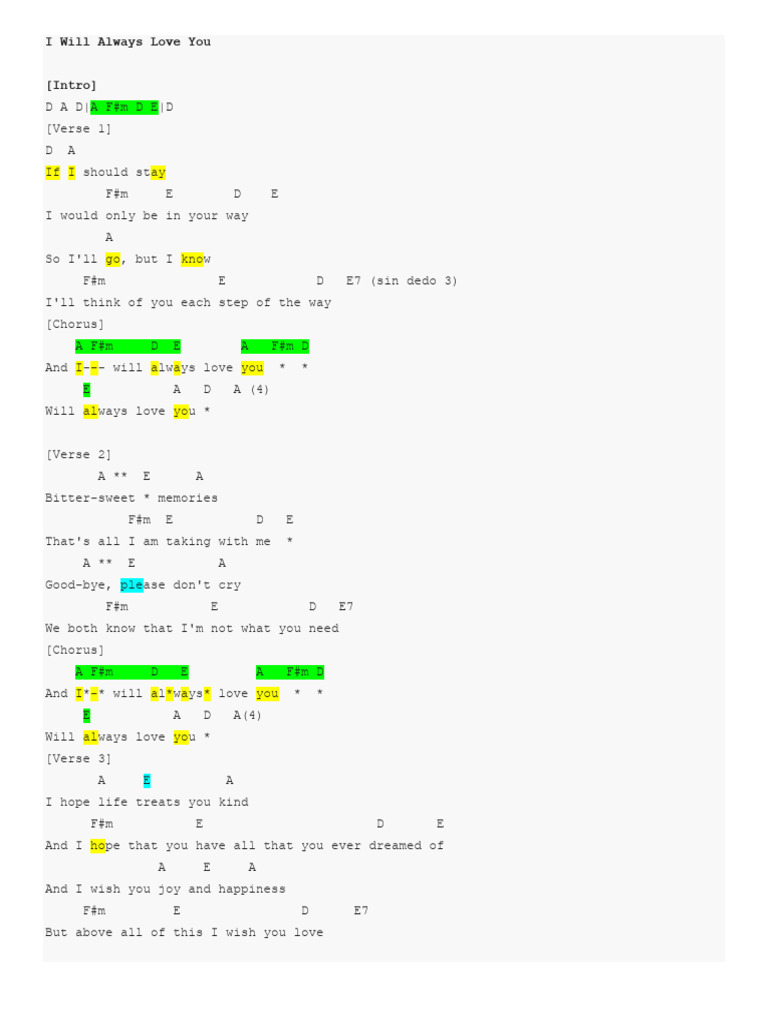 I Will Always Love You - Enrique | PDF | Language Arts & Discipline | Art