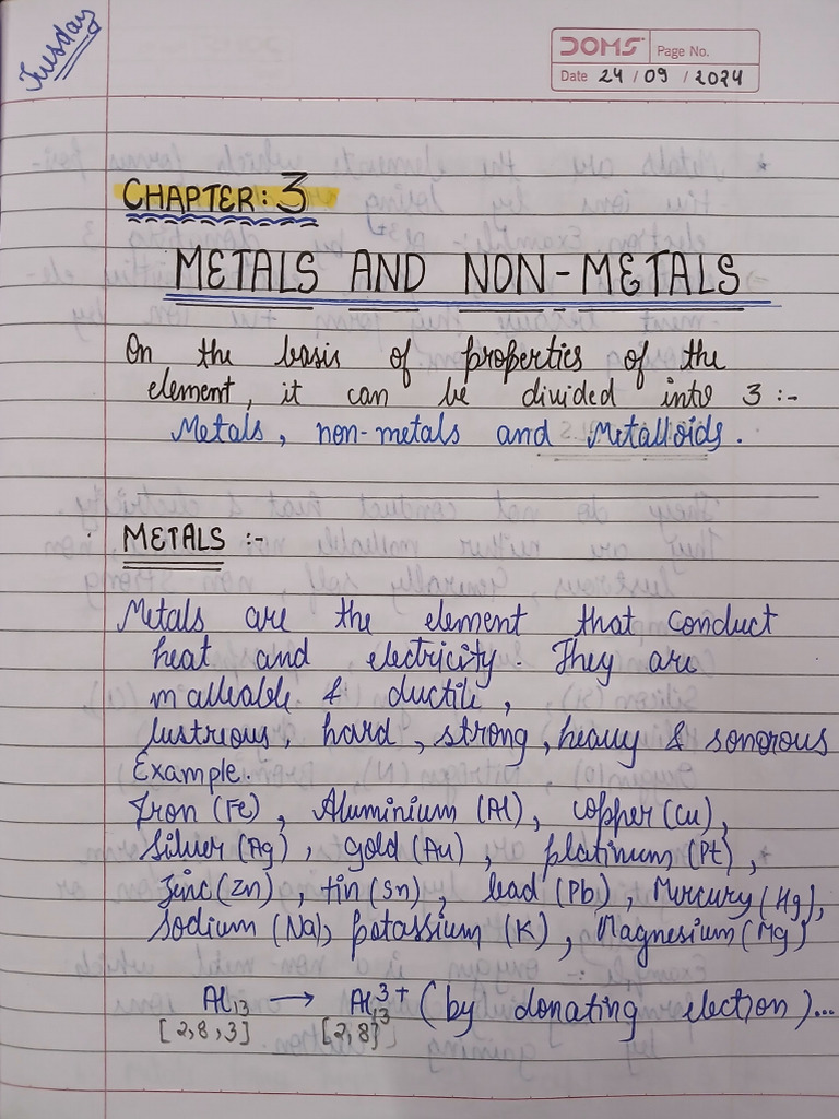 Chemistry CH - 3 Class 10th | PDF