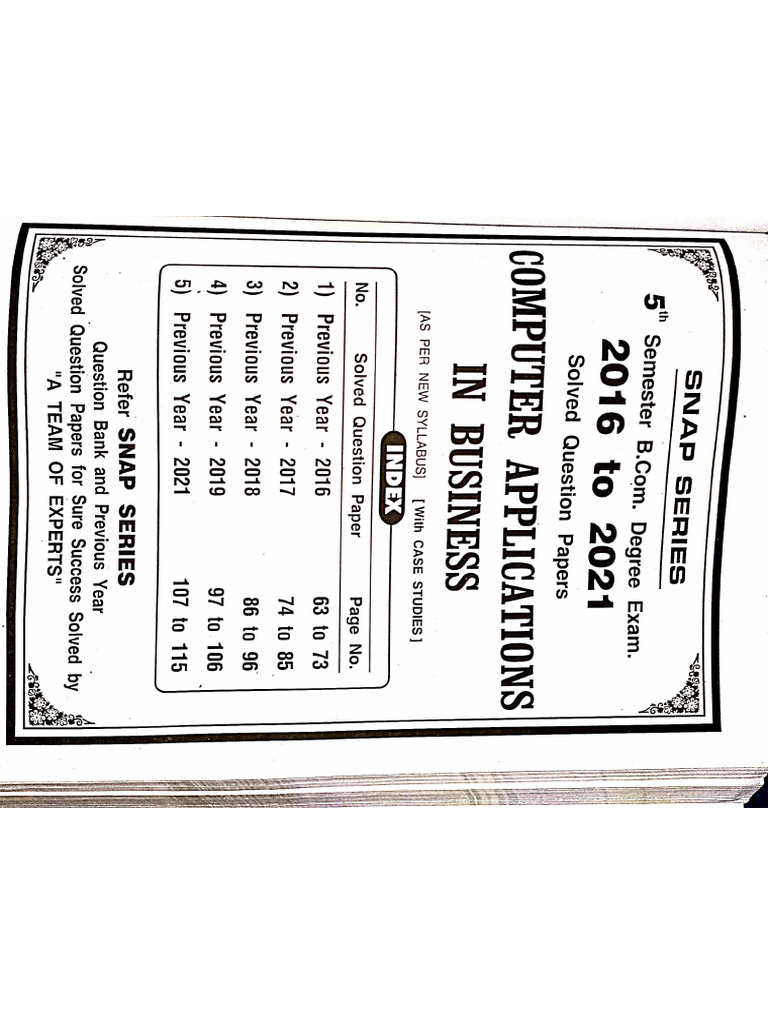 Computer Application in Business | PDF