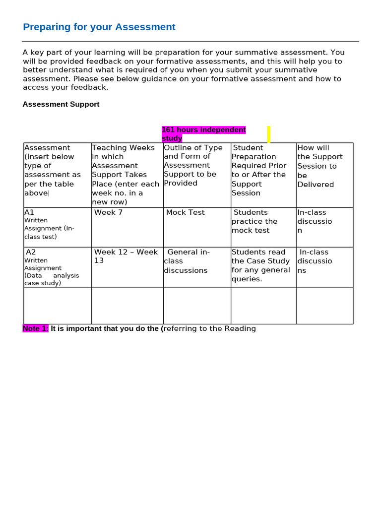 Preparing For Your Assessment | PDF | Educational Assessment | Cognition