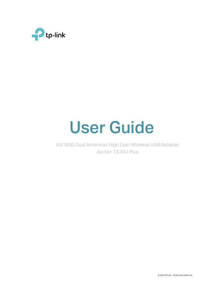 Archer TX20U Plus (EU&US) 1.0 | PDF | Ieee 802.11 | Computing
