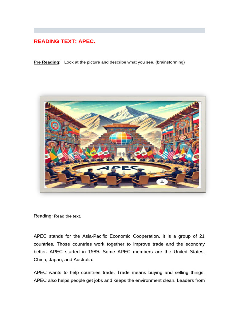 APEC: Overview and Key Facts | PDF | Asia Pacific Economic Cooperation ...