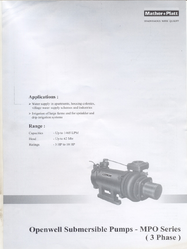 MPO Openwell Submersible | PDF