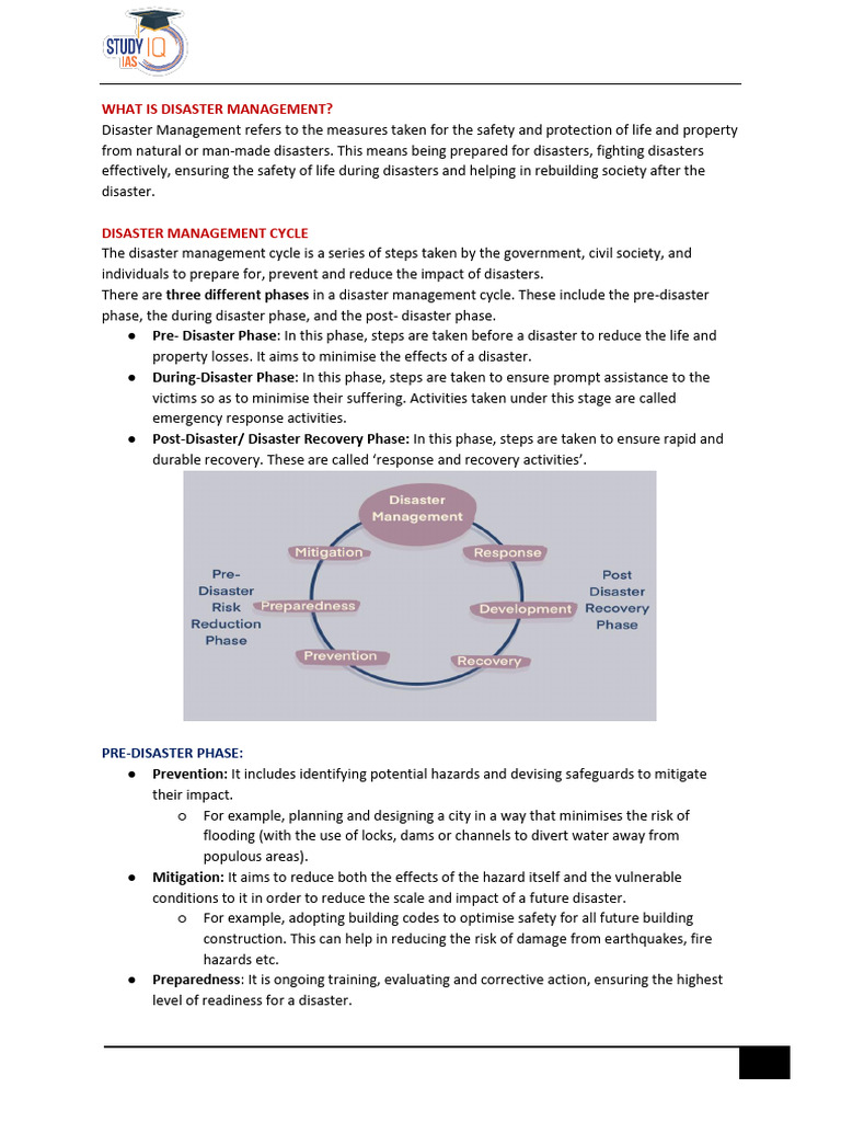 Class 2 Disaster Management in India EH 1690324298 | PDF | Emergency ...