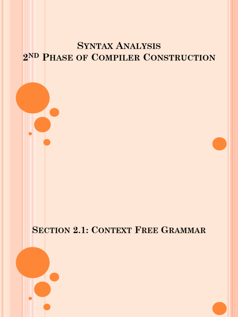 Lec02-Syntax Analysis and LL | PDF | Parsing | Language Mechanics