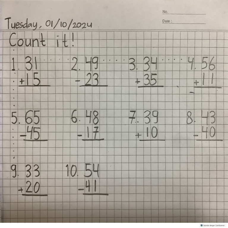 Latihan Addition and Subtraction 1727761276ddp | PDF