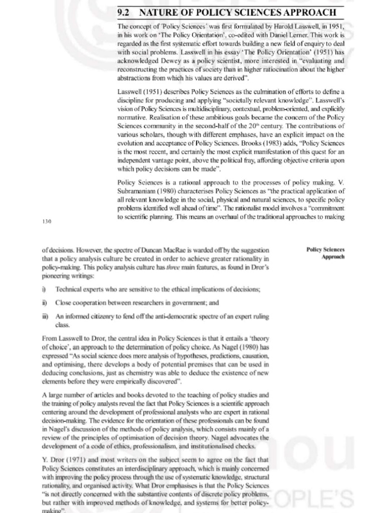 Policy Science Pdf Science Policy