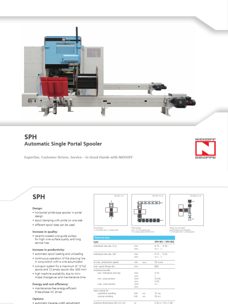 SPH Automatic Single Portal Spooler | PDF | Manufactured Goods