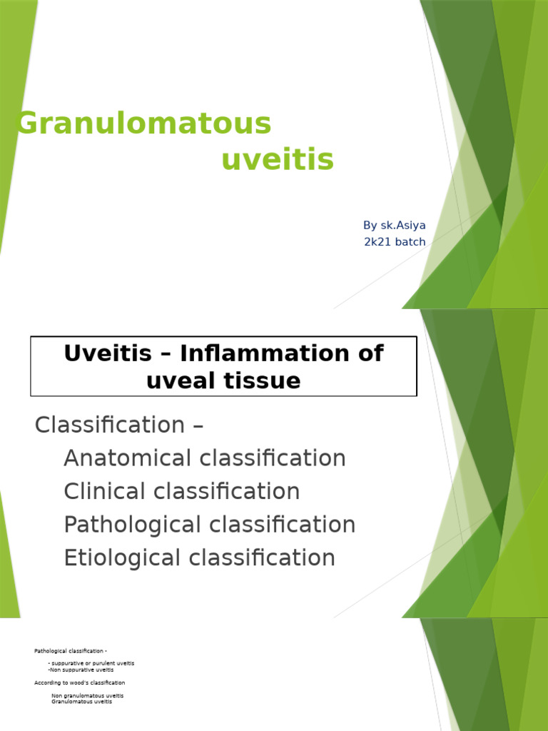 Granulomatous Uveitis Overview | PDF | Medical Specialties | Diseases ...