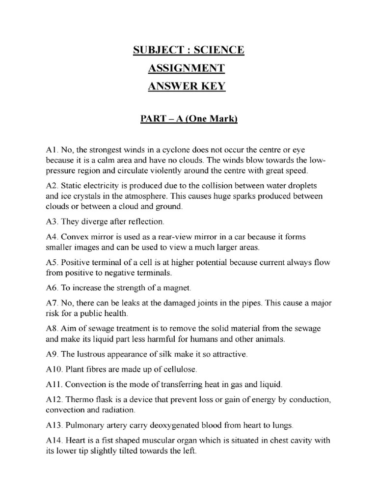 Science Assignment | PDF