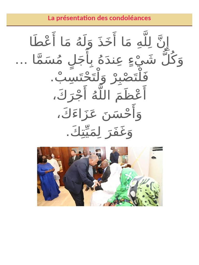 CIFOD SUP 5 Invocations Presentation de Condoléances | PDF