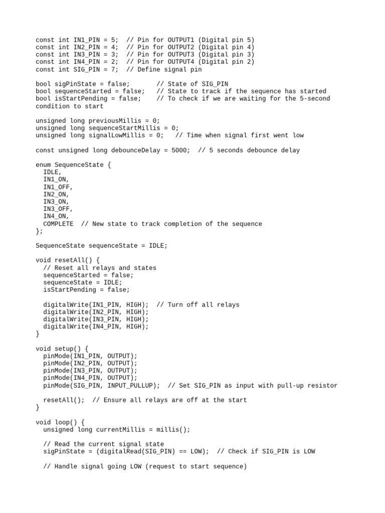 Updated Code Relay2 | PDF | Computer Programming | Computer Engineering