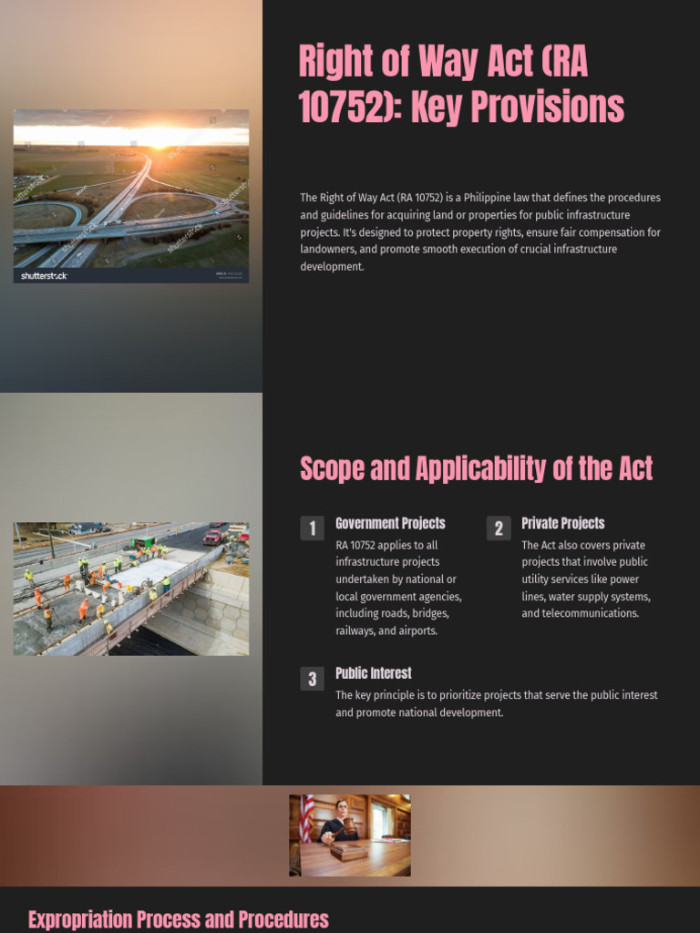 Summary of RA 10752: Right of Way Act | PDF | Eminent Domain | Dispute ...