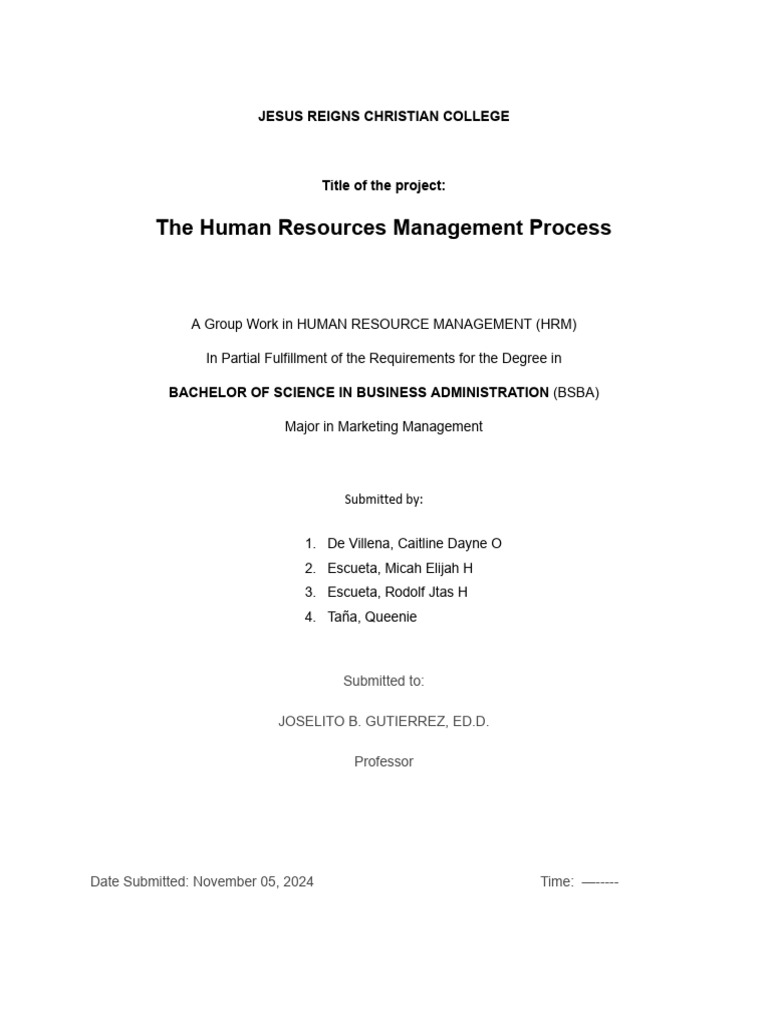 Hrm Process B B 2 Pdf Recruitment Employment