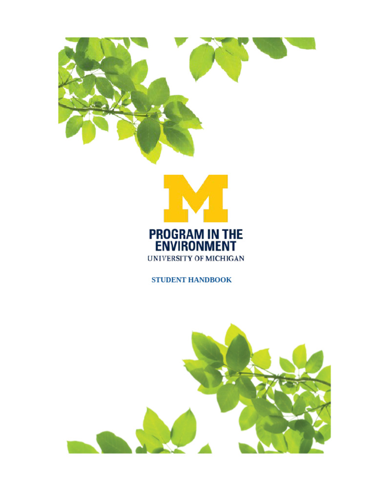 University of Michigan Environment Handbook | PDF | Conservation ...