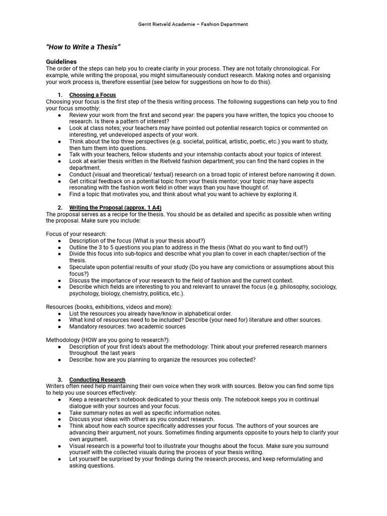How To Write A Thesis 2024 - 25 | PDF | Thesis | Apa Style