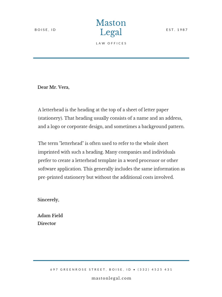 Legal Letterhead PDF | PDF