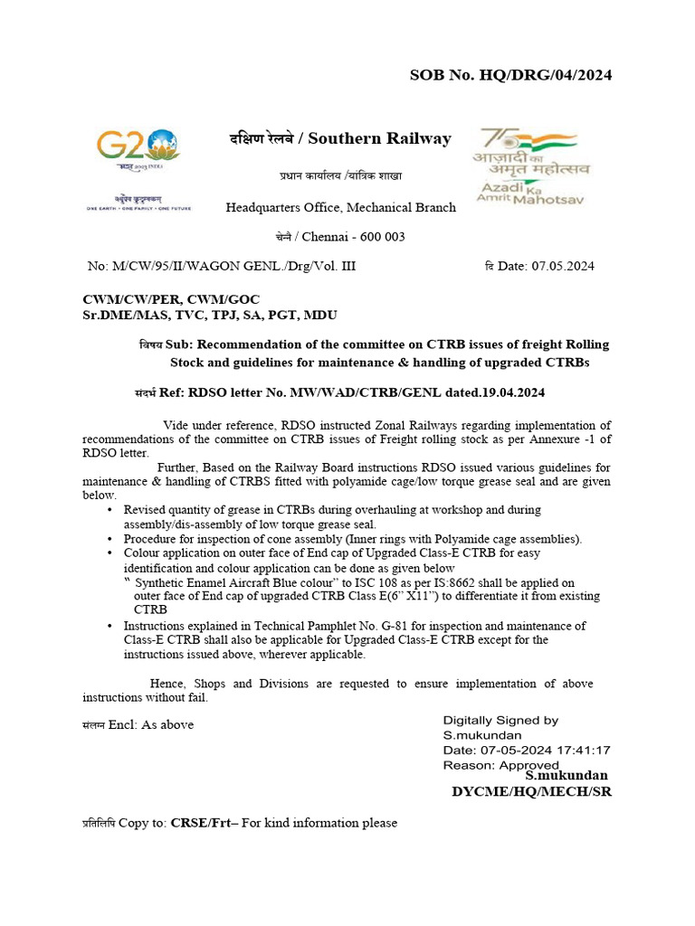 CTRB Maintenance Guidelines for Railways | PDF | Rail Transport ...