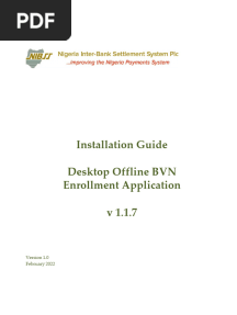 BVN Offline Enrollment - Installation Guide v1.1.7