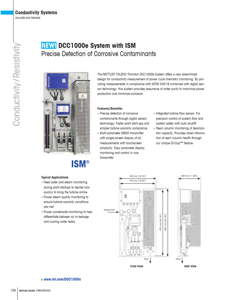 DCC1000e System With ISM | PDF | Flow Measurement | Sensor