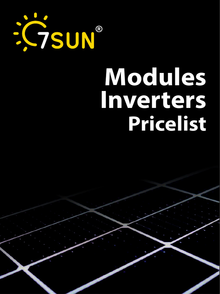 7Sun-Modules Inverters Pricelist | PDF | Power (Physics) | Electronics