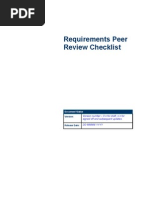 Requirements Peer Review Checklist