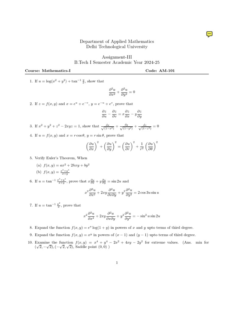 B.Tech Mathematics Assignment Solutions | PDF | Sphere | Classical Geometry