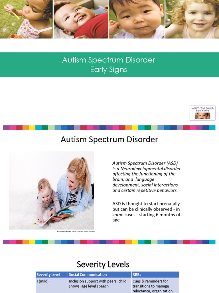 Early Signs ASD For RITA T Course BCH Updated Oct. 23 1 | PDF | Autism ...