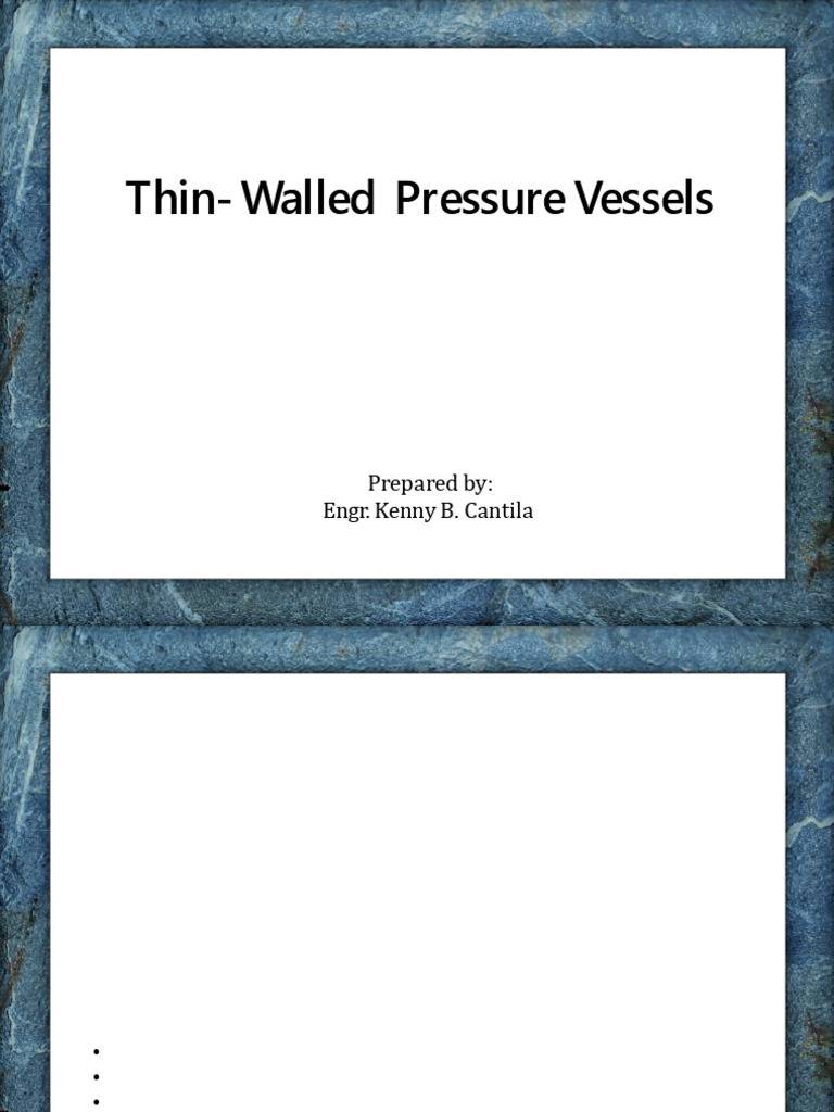 Thin-Walled Pressure Vessels Overview | PDF | Stress (Mechanics ...