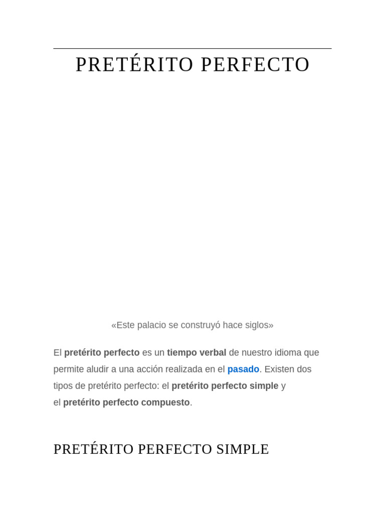 Pretérito perfecto | PDF