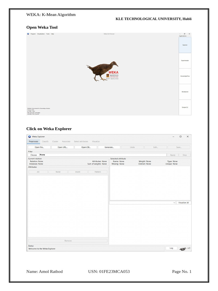 WEKA K-Means Algorithm Guide | PDF | Business | Technology & Engineering