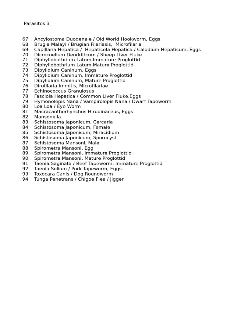 Parasites 3 | PDF | Science & Mathematics
