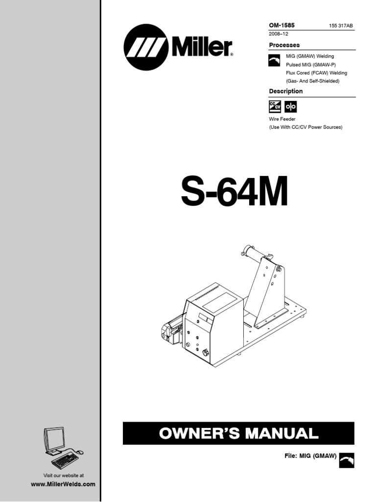 Miller Machine Instruction | PDF | Welding | Construction