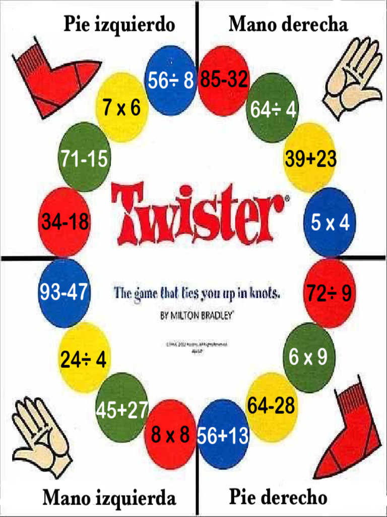 Twister Matemático para Primaria | PDF