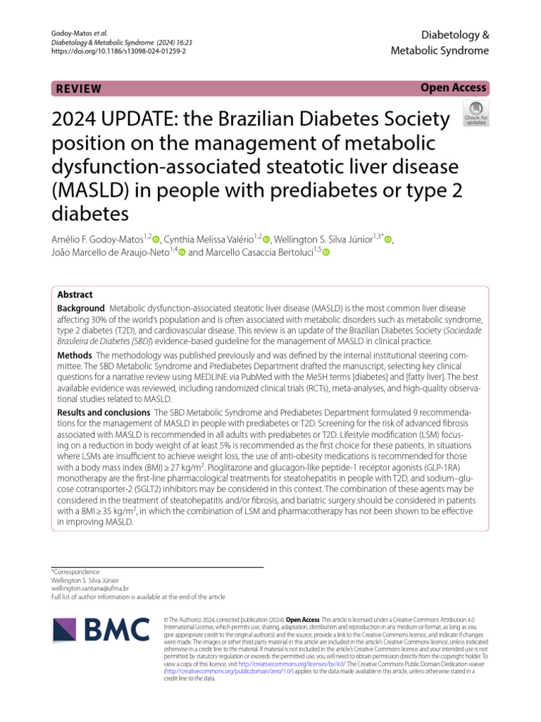 Masld, DM e Predm 2024 Brasil | PDF | Insulin Resistance | Randomized ...