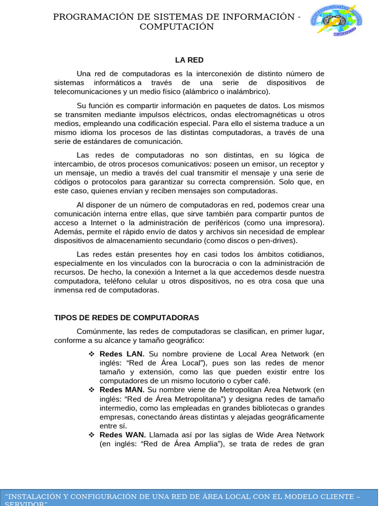 Componentes de Redes de Computadoras | PDF | Red de computadoras | Red ...