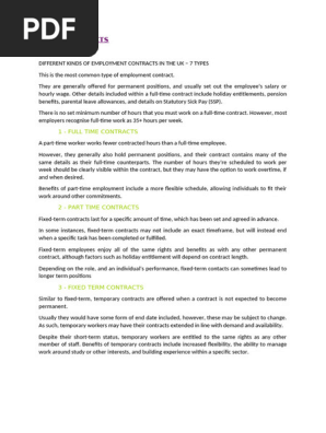 work Contracts