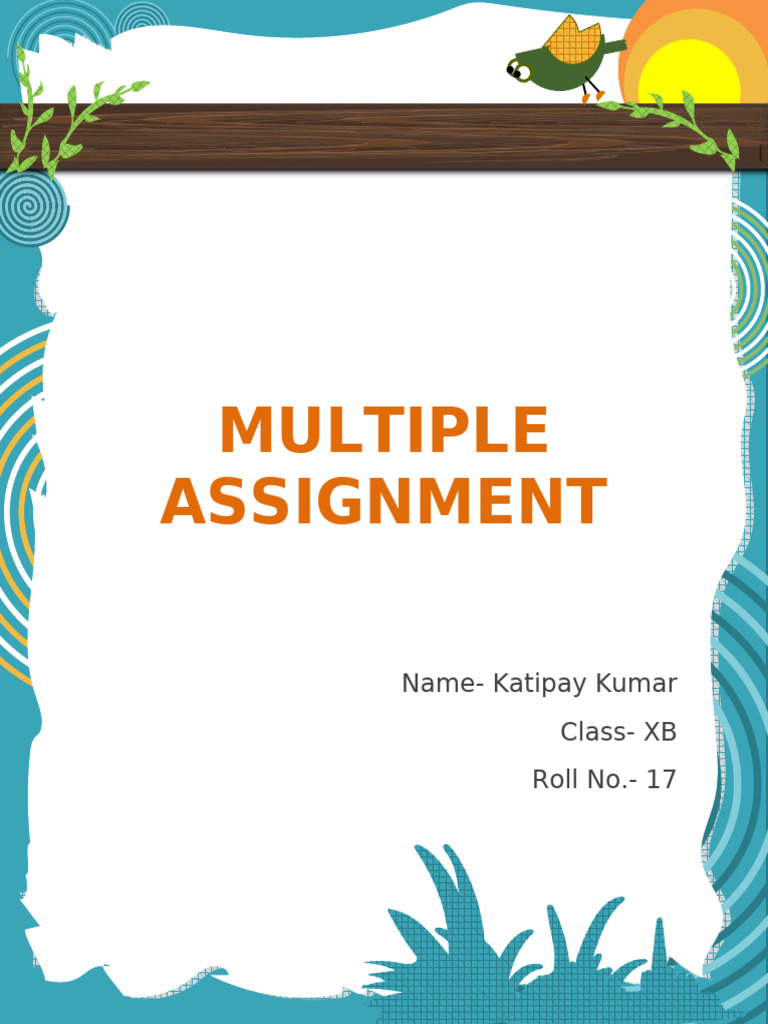 English multiple assignment pdf