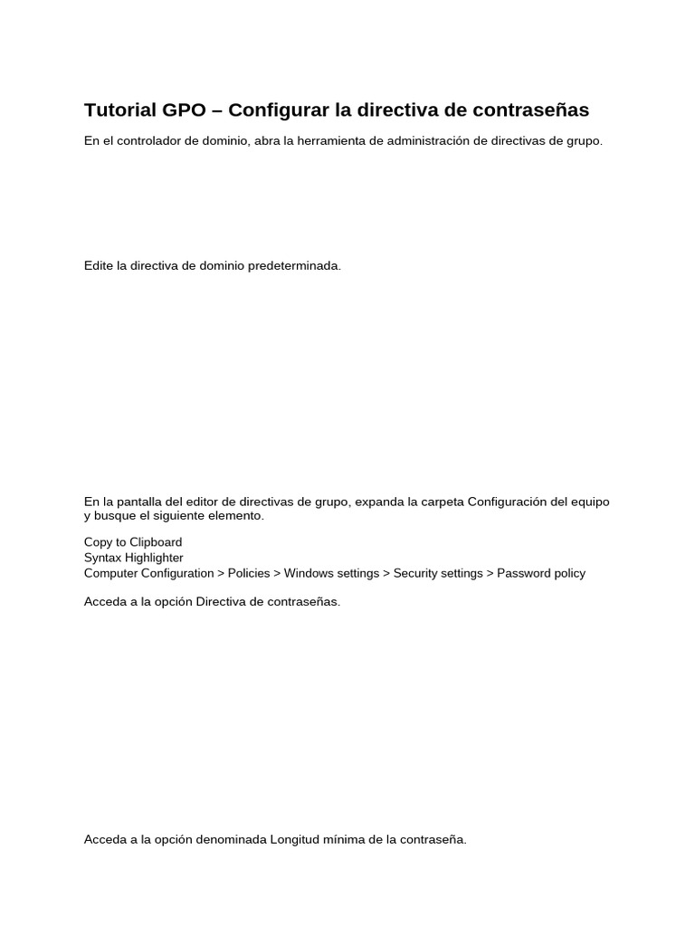 Manual gpo directiva de contrase a pdf