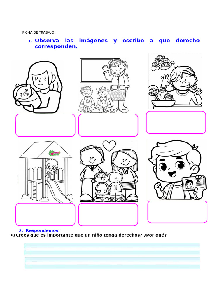 Ficha de Trabajo | PDF | Relaciones personales, crianza y desarrollo ...