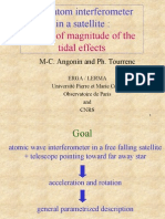 M-C. Angoninand Ph. Tourrenc - Cold Atom Interferometer in A Satellite: Orders of Magnitude of The Tidal Effects