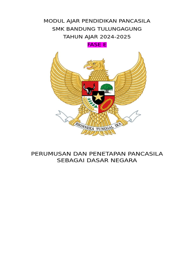 Modul Ajar Pendidikan Pancasila | PDF
