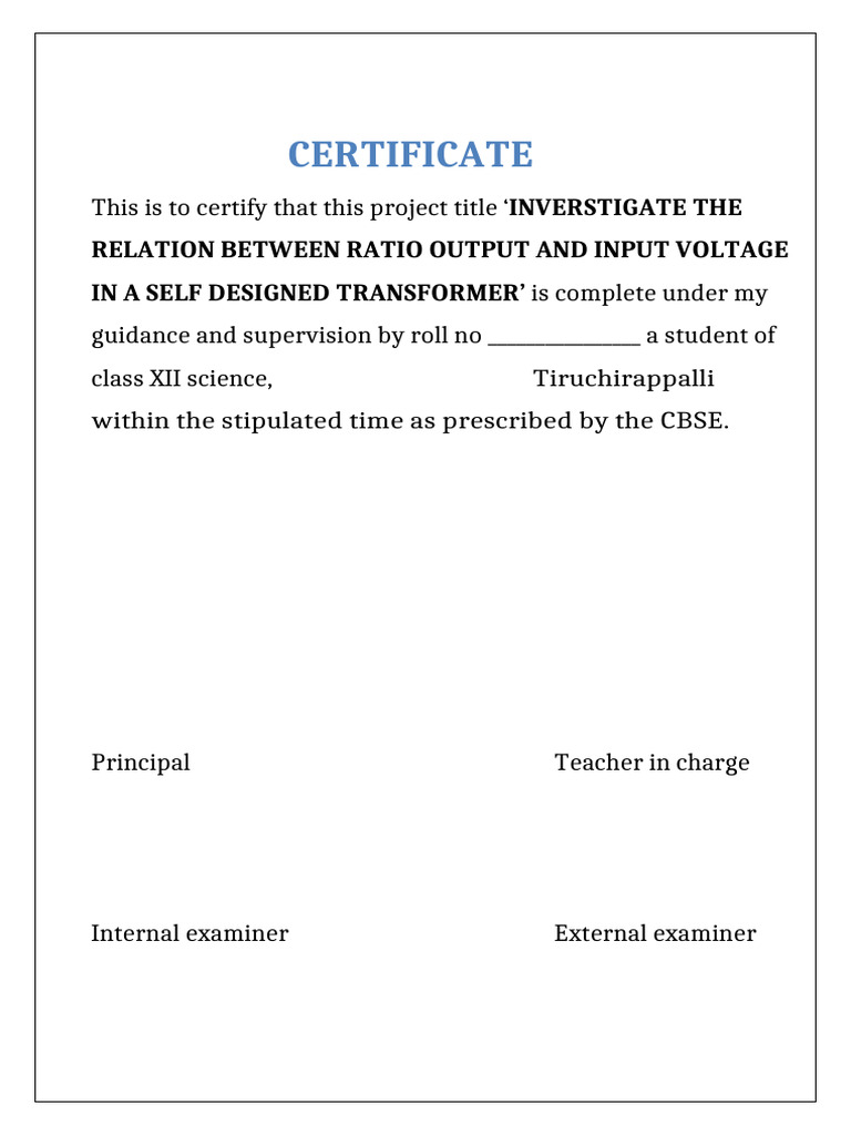 Physics Investigatory Project-2 | PDF | Electrical Resistance And ...