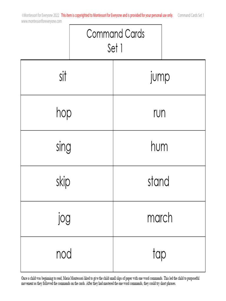 Reading Command Cards | PDF
