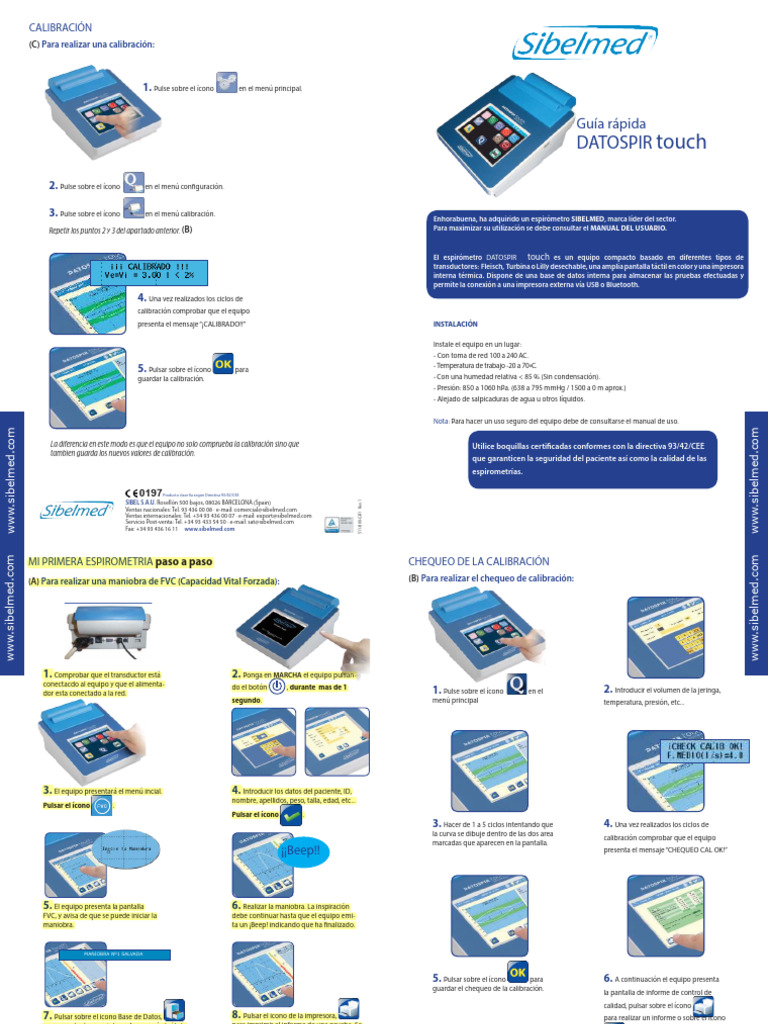 Guía rápida DATOSPIR touch | PDF | Informática