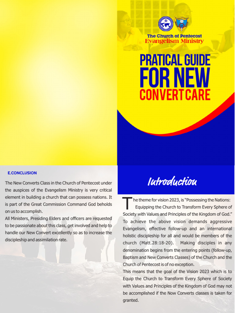 New Converts Class Guidelines | PDF | Baptism | Pentecostalism