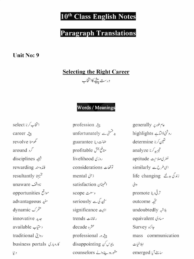 10th-Eng-Full-notes (9 | PDF