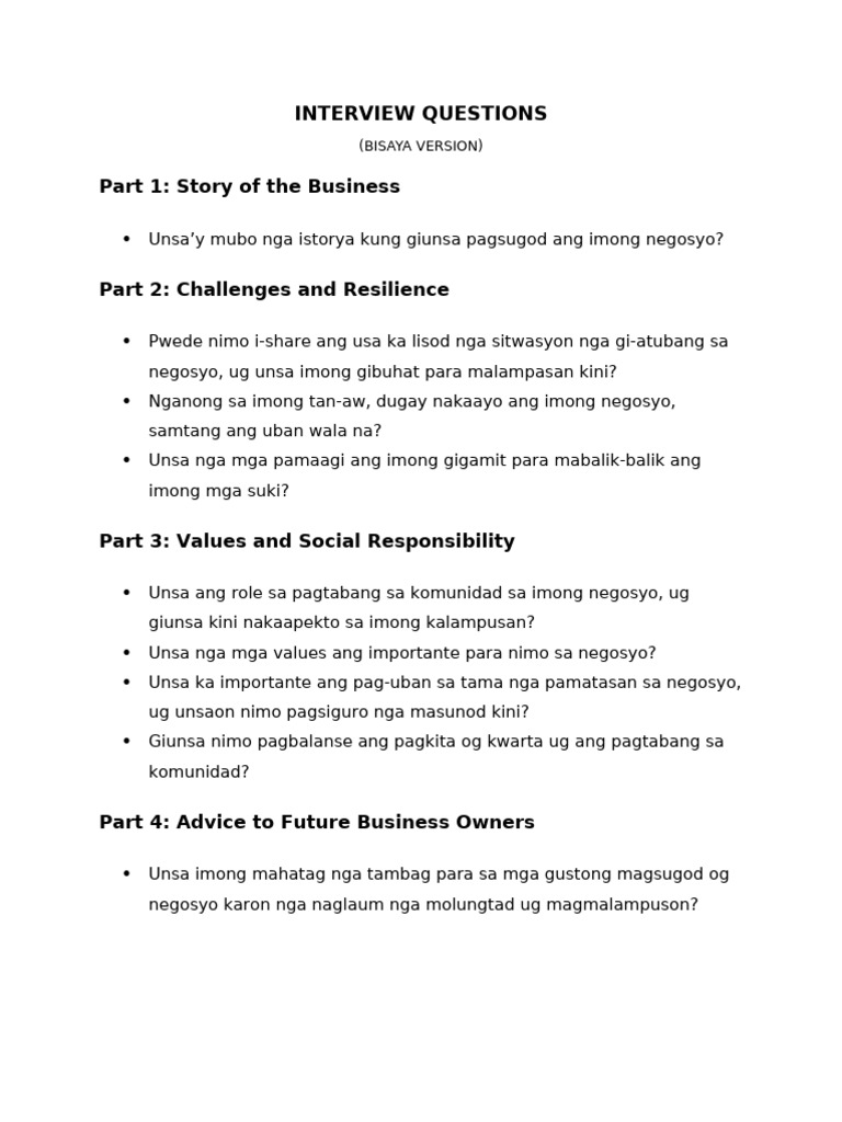 Interview Questions | PDF | Social Psychology