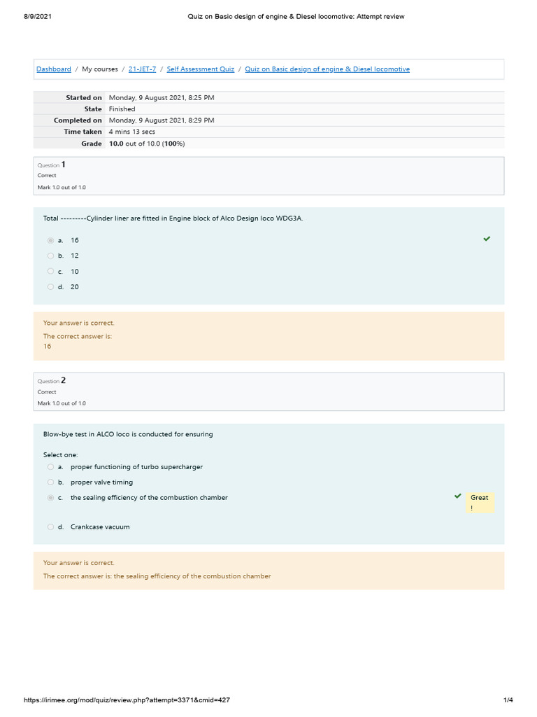 WDAP5 Locomotive Design Quiz Results | PDF | Diesel Engine | Engines